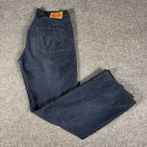 Vintage Replay Corduroy Pants Men's 34x34 Blue Made in Italy Button Fly